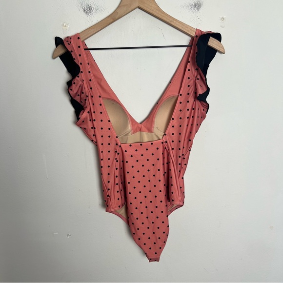 SUMMERSALT- Backflip Ruffle One Piece Pink Polka Dot Size 4 - Picture 5 of 7
